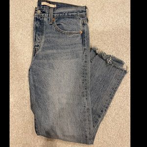 Levi’s straight leg wedge jeans